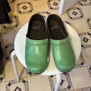 Pretty Green Dansko shoes. Still with wear left in them.